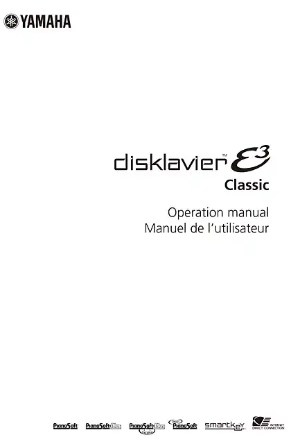 yamaha雅马哈Disklavier E3 Classic Operation Manual